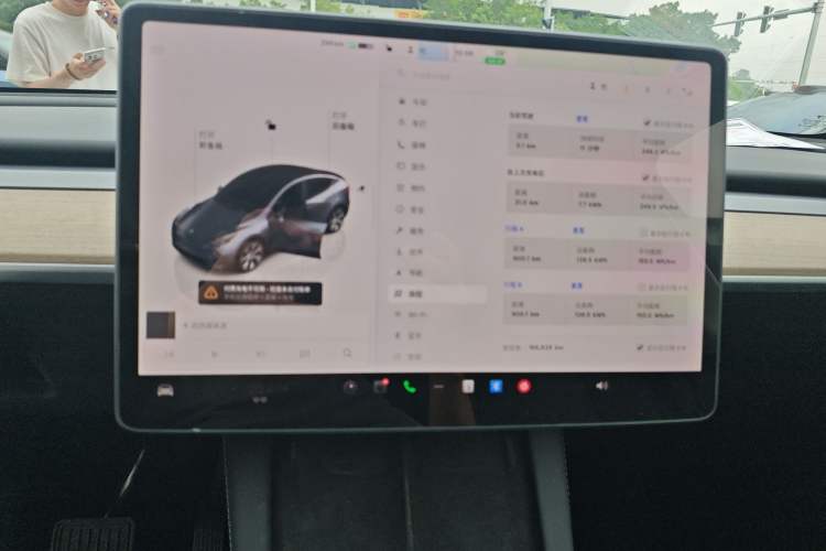 Used Tesla Model Y 2022 Revised Version Long-Range All-Wheel Drive Audio And AC Panel