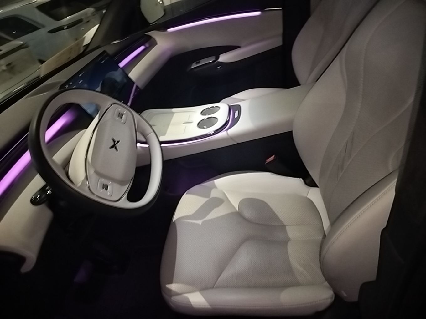 Vordere Reihe im Auto