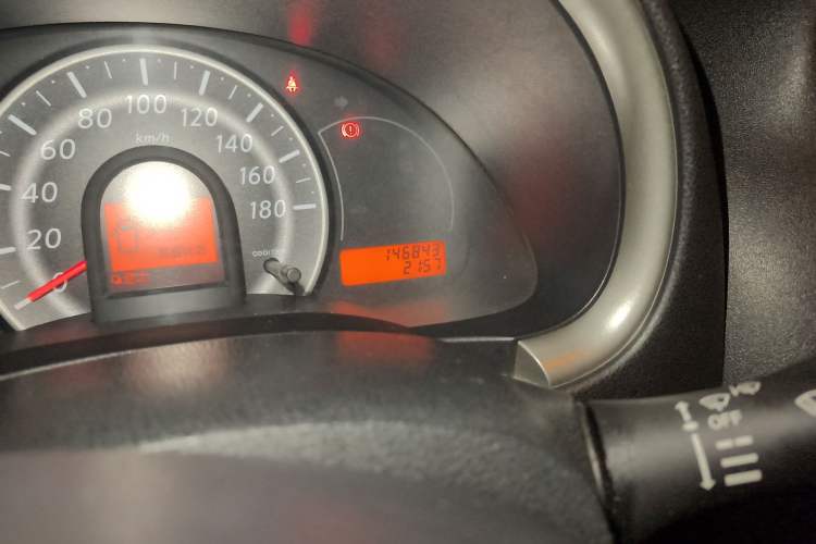 Used Nissan March 2010 1.5L Manual E-Xuan Edition Odometer Close Up