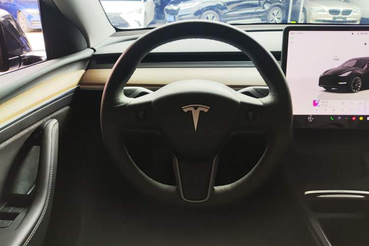 Used Tesla Model Y 2022 Long-Range All-Wheel-Drive Version Steering Wheel