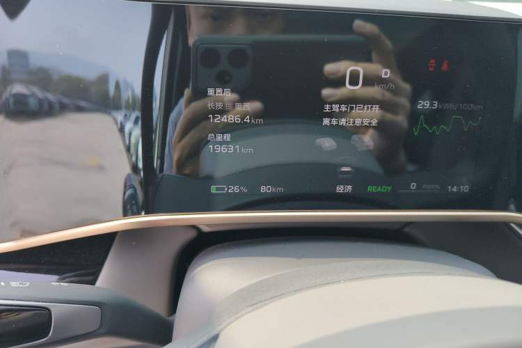 Used Hongqi EH7 2024 690 Pro Odometer Close Up