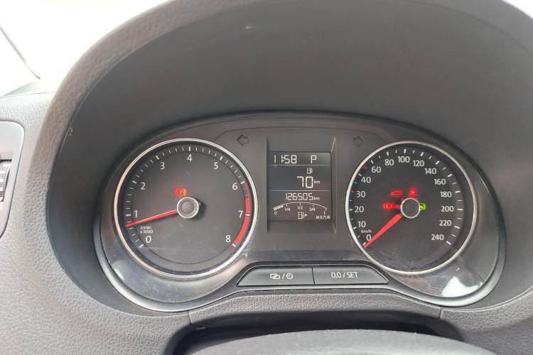 Used Volkswagen Polo 2016 1.6L Automatic Comfort Model Odometer Close Up