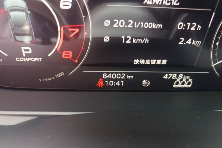 Used Audi A6L 2019 45 TFSI Prestige Dynamic Edition Odometer Close Up