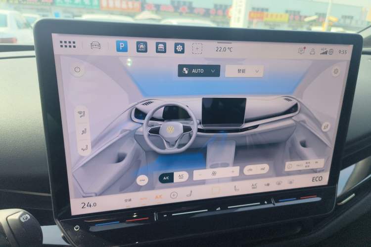 Used Volkswagen ID.UNYX 2024 Pro Long-Range Version Audio And AC Panel