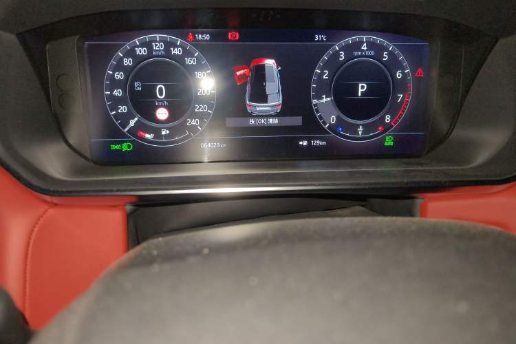 Used Land Rover Range Sport 2021 3.0 L6 YAO Black Edition Odometer Close Up