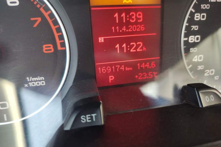 Used Audi A4L 2011 1.8 TFSI Comfort Model Odometer Close Up