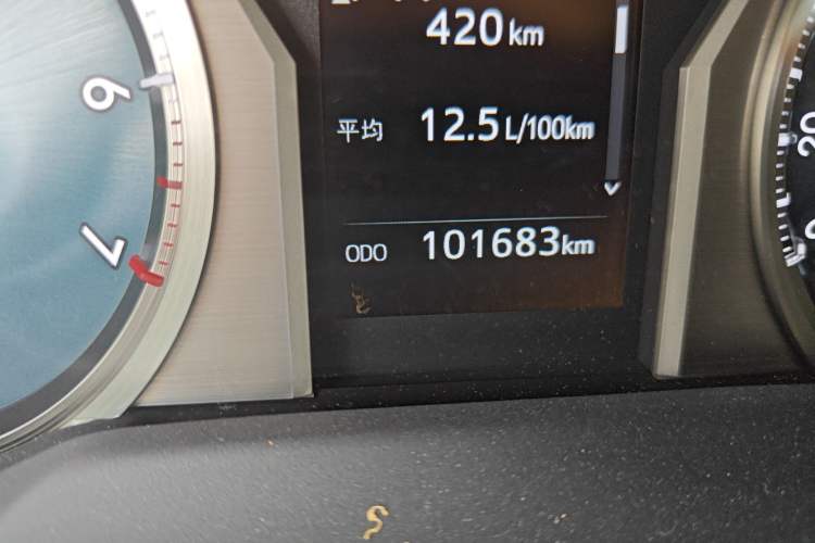 Used Toyota Prado 2018 3.5L Automatic TX-L with Rear-Mounted Spare Tire Odometer Close Up