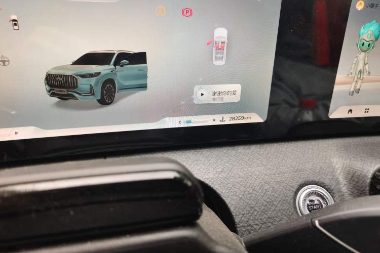 Used Chery Tiggo 9 2023 2.0T Dual-Clutch Two-Wheel Drive Prestige Version 7 Seats Odometer Close Up