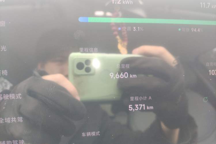 Used XPeng MONA M03 2024 620 with Ultra-Long Range Odometer Close Up