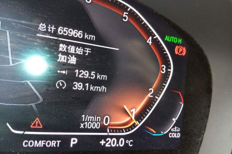 Used BMW 5 Series 2020 530Li Luxury Edition M Sport Package Odometer Close Up