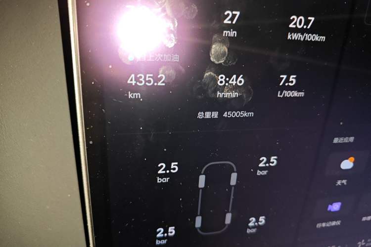 Used Li Auto L8 2023 Max model Odometer Close Up