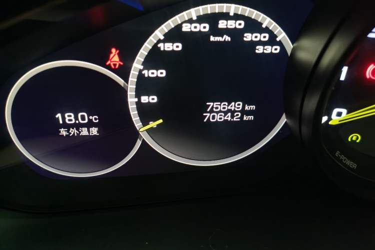 Used Porsche Cayenne E-Hybrid 2021 Cayenne E-Hybrid 2.0T Odometer Close Up