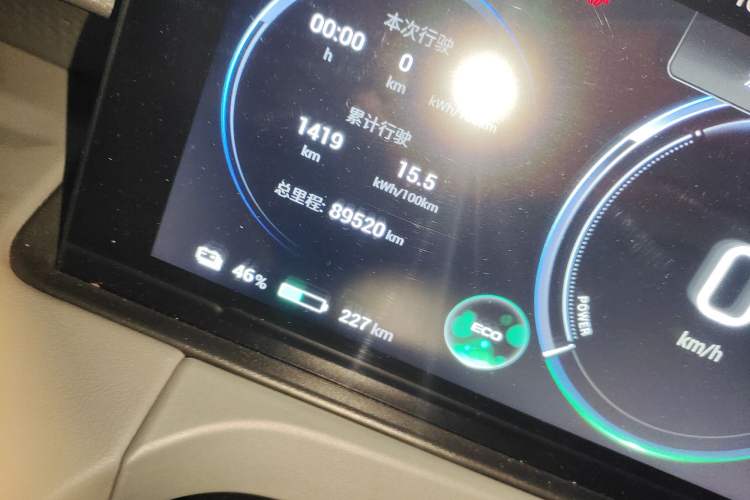 Used AION Y 2022 70 Enjoyment Edition Lithium Iron Phosphate Odometer Close Up