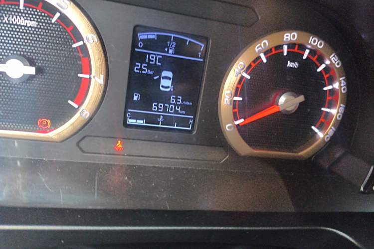 Used FORTHING Lingzhi 2020 M5L 1.6L Base Model 7 Seats Odometer Close Up