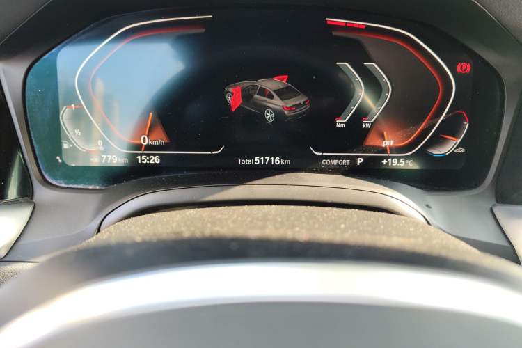 Used BMW 3 Series 2021 325Li M Sport Package Odometer Close Up