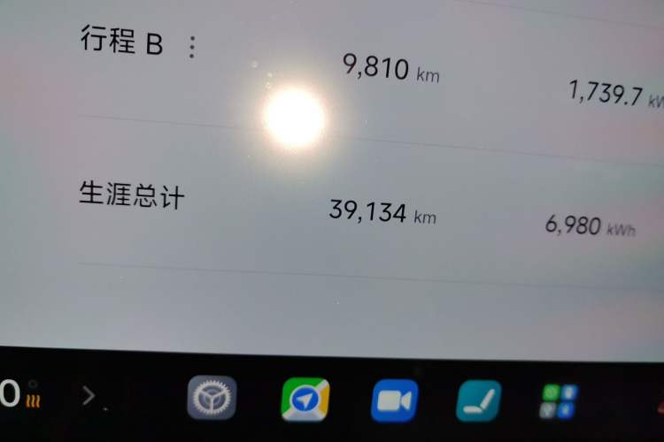 Used Xiaomi Auto SU7 2024 Rear-Drive Long-Range Intelligent Driving Version Odometer Close Up