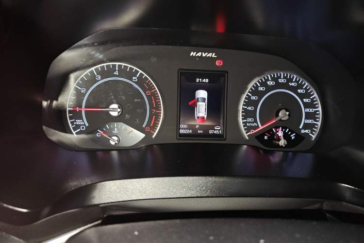 Used Haval H2s 2018 Red-Label 1.5T Dual-Clutch Elite Model Odometer Close Up