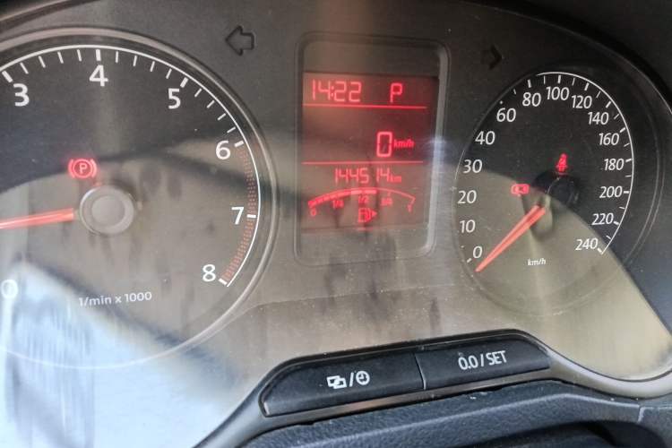 Used Volkswagen Polo 2013 1.6L Automatic Comfort Edition Odometer Close Up