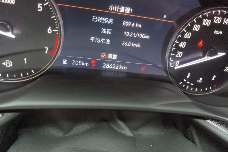 Used Buick Envision 2022 Encore Plus 652T Five-Seat All-Wheel-Drive Luxury Model Odometer Close Up