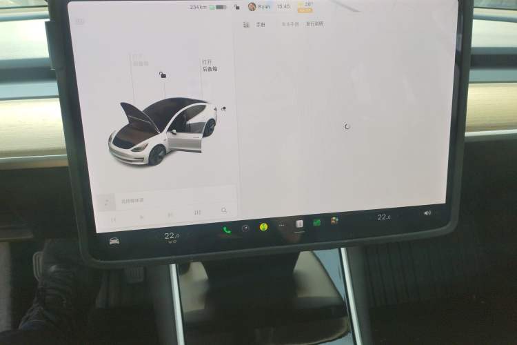 Used Tesla Model 3 2019 Standard Range Rear-Wheel Drive Upgraded Version (52 kWh) Audio And AC Panel