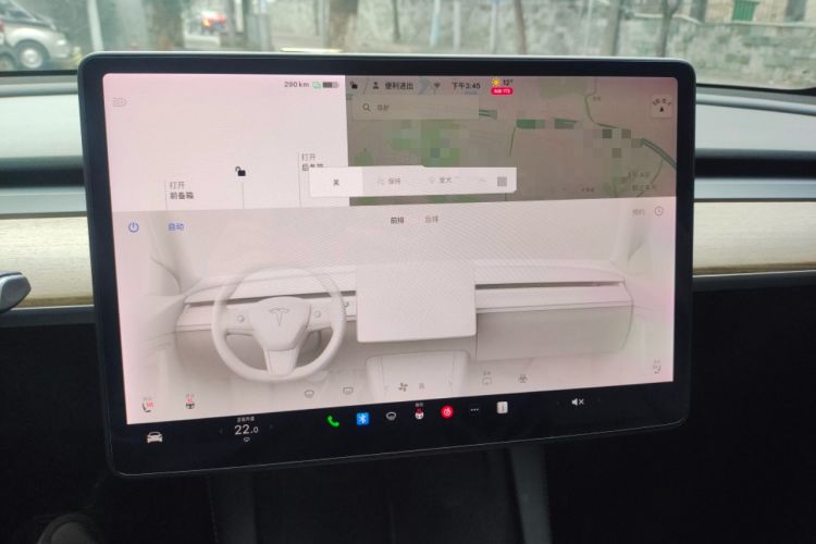 Used Tesla Model Y 2021 Long-Range All-Wheel-Drive Version Audio And AC Panel