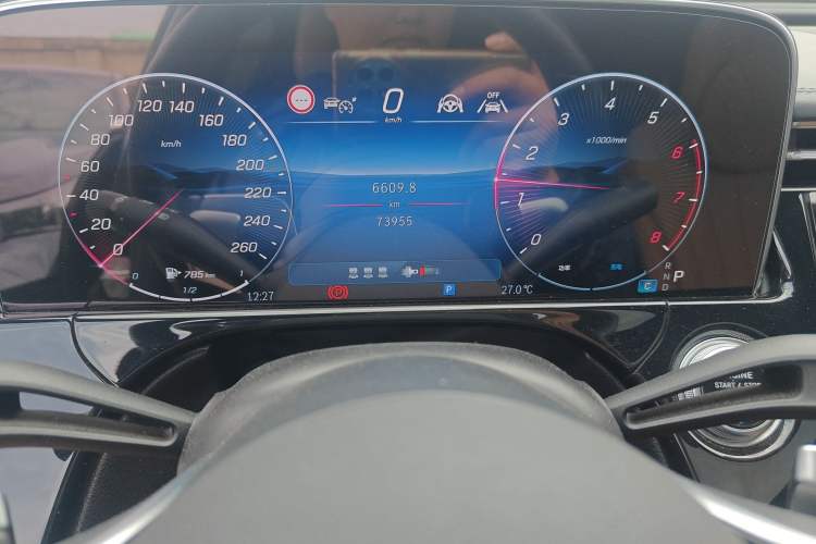 Used Mercedes-Benz E-Class 2024 E 300 L Luxury Model Odometer Close Up