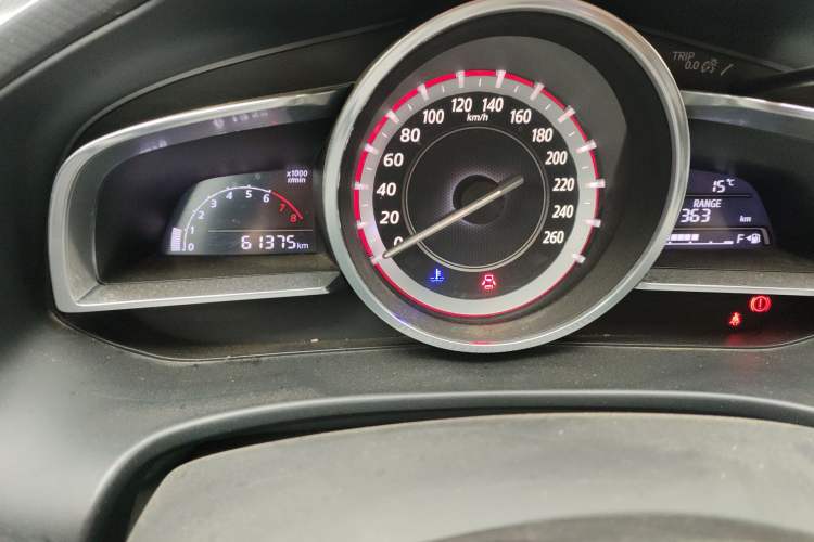 Used Mazda 3 Axela 2014 Sedan 1.5L Manual Comfort Model Odometer Close Up