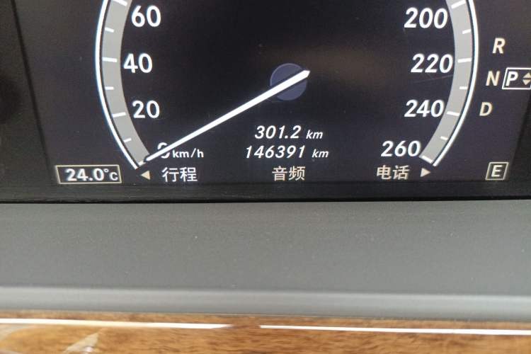 Used Mercedes-Benz S-Class 2012 S 300 L Business-Class Grand Edition Odometer Close Up
