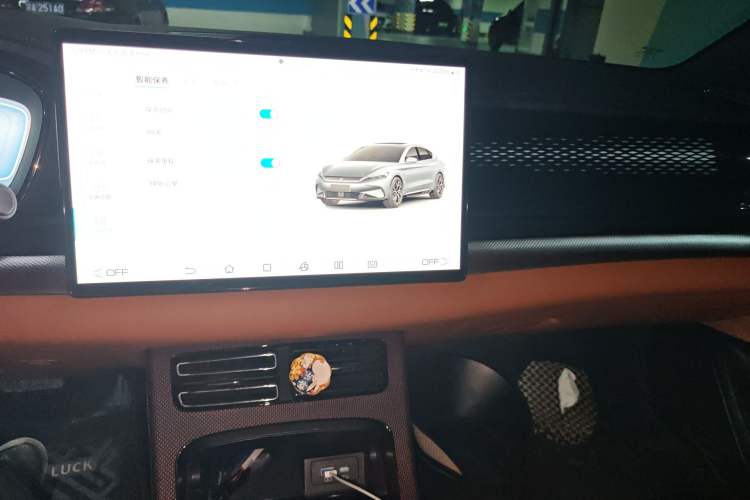 Used BYD Han 2022 EV Genesis Edition 715 km Front-Wheel-Drive Flagship Model Audio And AC Panel