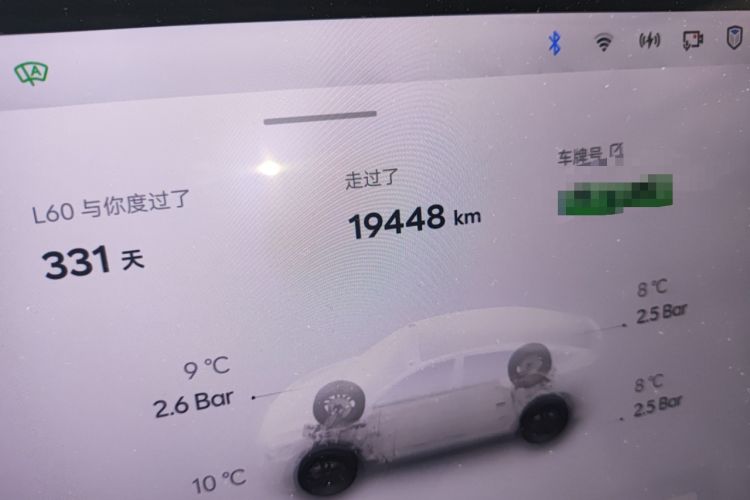 Used ONVO L60 2024 60 kWh Rear-Drive Version Odometer Close Up