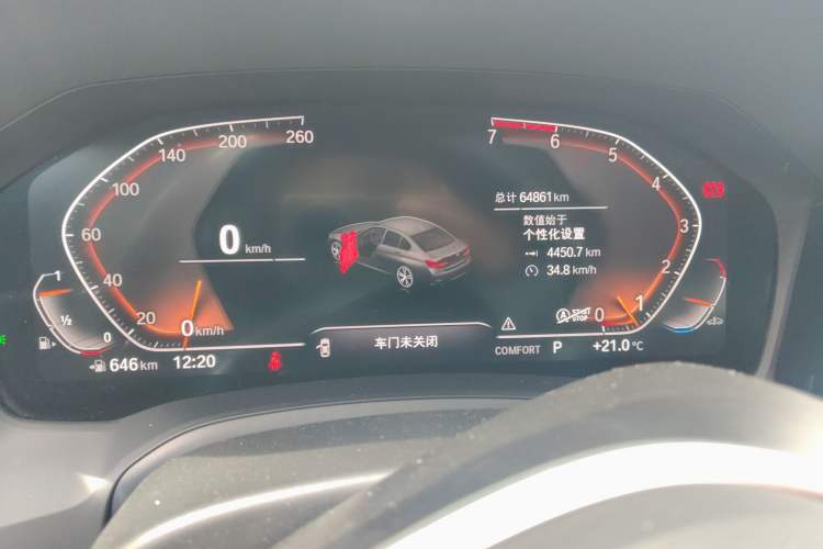 Used BMW 3 Series 2021 320Li M Sport Package Odometer Close Up