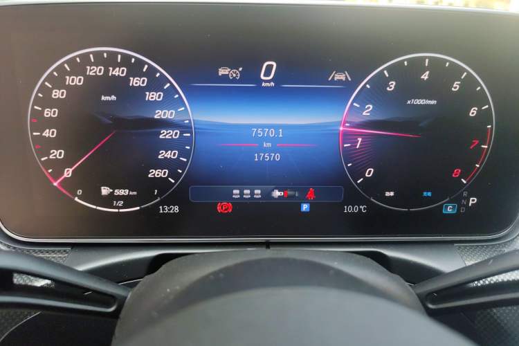 Used Mercedes-Benz C-Class 2025 C 260 L Sport Edition Odometer Close Up