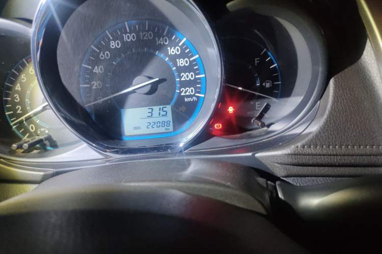 Used Toyota Vios 2014 1.3L Manual Xiang Edition Odometer Close Up