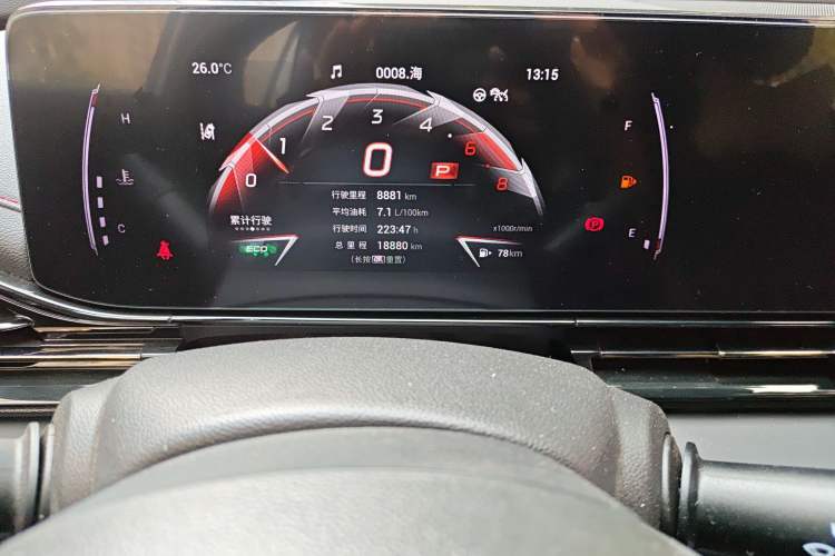 Used GAC Trumpchi EMPOW 2023 270T DCT J15 Version Odometer Close Up