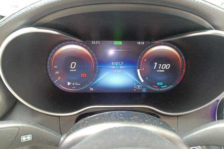 Used Mercedes-Benz C-Class 2020 C 260 Coupe Odometer Close Up