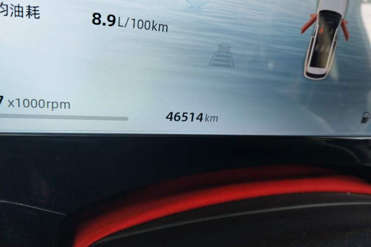 Used Geely Auto Monjaro L 2024 2.0TD High-Power Automatic Two-Wheel Drive Skyline Edition Odometer Close Up