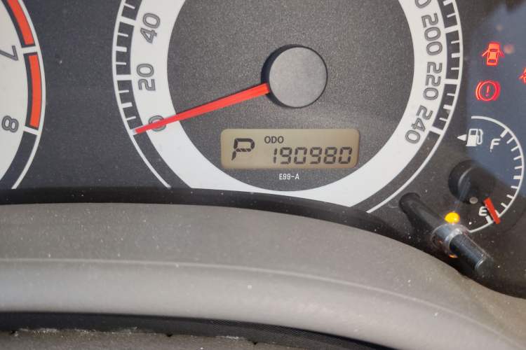 Used Toyota Corolla 2007 1.6L Automatic GL Odometer Close Up