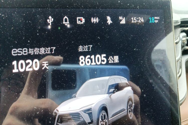 Used Nio ES8 2022 100 kWh Six-Seater Version Odometer Close Up