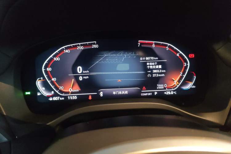 Used BMW X3 2020 xDrive28i M Sport Package Odometer Close Up