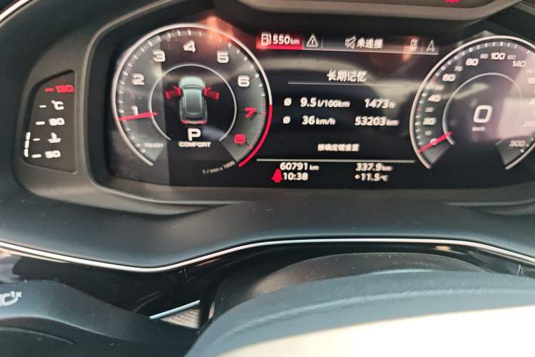 Used Audi Q8 2019 45 TFSI Luxury Prestige Edition Odometer Close Up