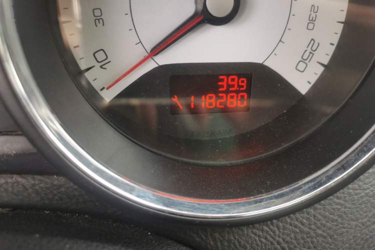 Used Peugeot 308 2009 1.6T CC Automatic Fashion Edition Odometer Close Up