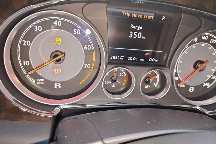 Used Bentley Continental 2012 6.0T GT W12 Odometer Close Up