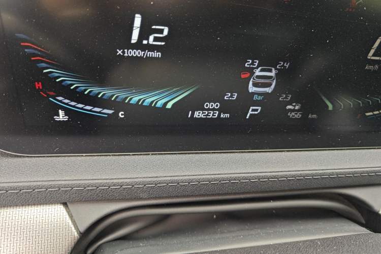 Used FORTHING T5 EVO 2021 1.5TD DCT Diamond Edition Odometer Close Up