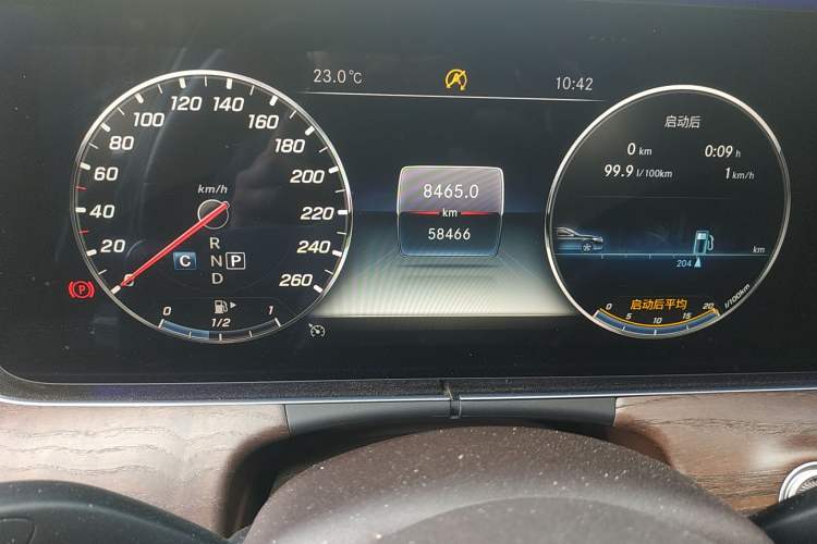 Used Mercedes-Benz E-Class 2020 E 300 L Luxury Model Odometer Close Up