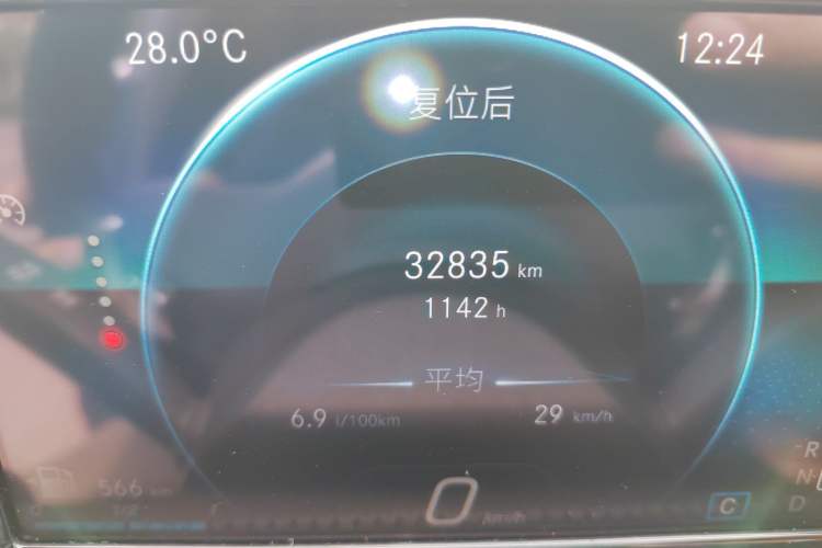 Used Mercedes-Benz A-Class 2019 A 180 L Sport Sedan Odometer Close Up