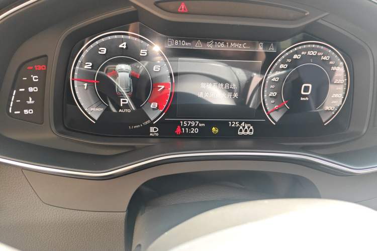 Used Audi A6  Odometer Close Up