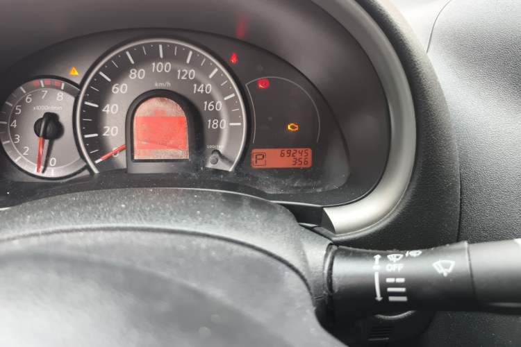 Used Nissan March 2010 1.5L Automatic Easy-Style Version Odometer Close Up