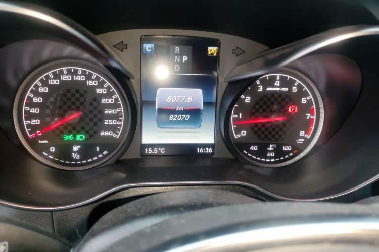 Used Mercedes-Benz GLC AMG 2017 AMG GLC 43 4MATIC Odometer Close Up