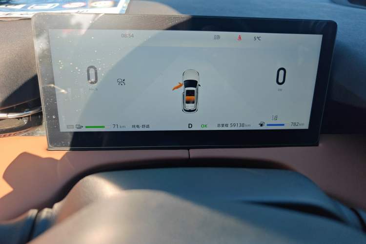 Used CHANGAN UNI-Z New Energy 2024 Blue Whale Smart Electric iDD 125km Beyond Edition Odometer Close Up