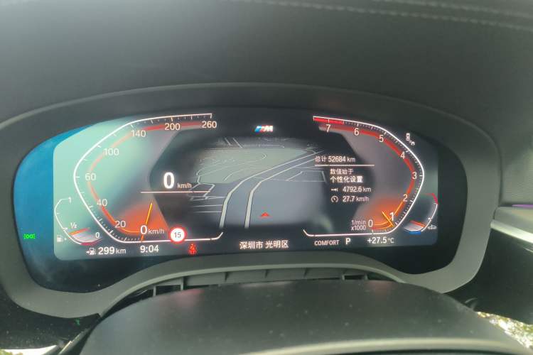 Used BMW 5 Series 2023 530Li Luxury Edition M Sport Package Odometer Close Up